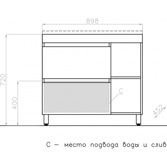 Тумба с раковиной STYLE LINE Берлин 90 соната