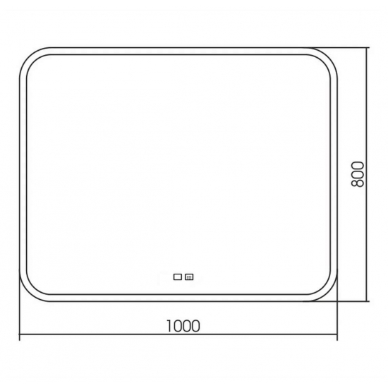 Зеркало MIXLINE Стив-2 1000x800 сенсорный выключатель, двойной подогрев