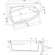 Акриловая ванна CERSANIT Joanna WA-JOANNA*140-L 140x90 см, без опоры угловая, асимметричная