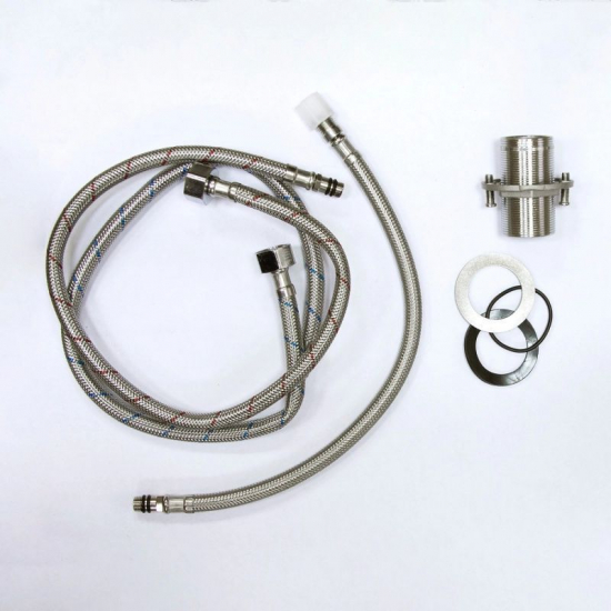 Смеситель для кухни MIXLINE ML-GS13 (310) с краном для питьевой воды, серый