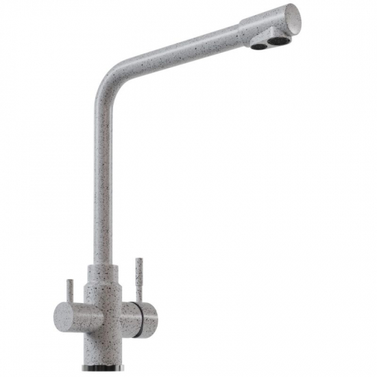 Смеситель для кухни MIXLINE ML-GS13 (310) с подключением к фильтру из нержавеющей стали, серый