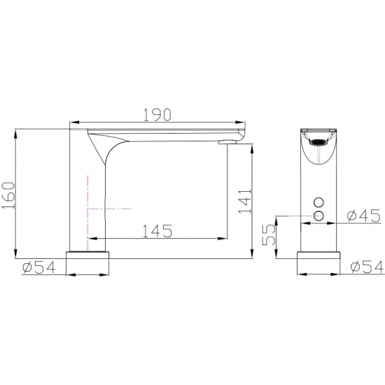 Смеситель для раковины RUSH Tinos TI3732-12 матовый чёрный