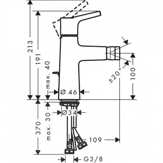 Смеситель для биде HANSGROHE Talis S 72200000 хром