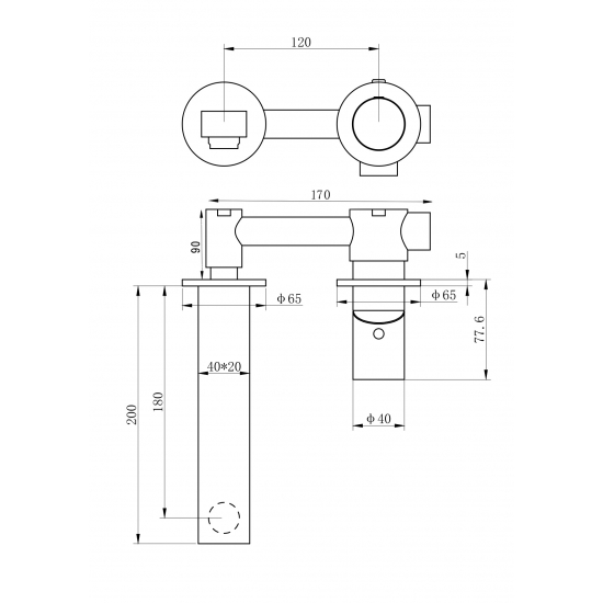 Смеситель для раковины WONZON & WOGHAND WW-105-MB С ВНУТРЕННЕЙ ЧАСТЬЮ матовый чёрный Смеситель для раковины WONZON & WOGHAND WW-105-MB С ВНУТРЕННЕЙ ЧАСТЬЮ матовый чёрный