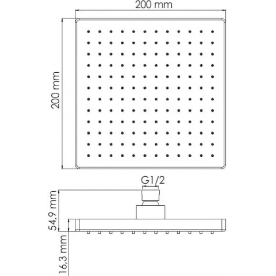 Верхний душ WasserKRAFT A140