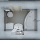 Акриловая ванна ТРИТОН Бэлла Н0000020161 L 140x75 см, угловая, с каркасом, асимметричная