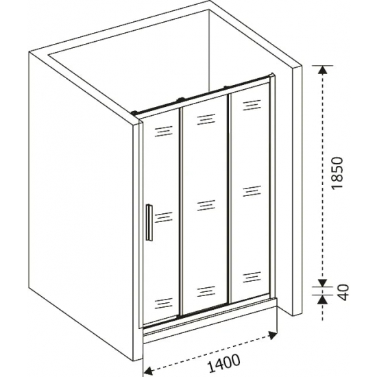 Душевая дверь в нишу BAS Good door Orion WTW-140-C-CH 140x185 стекло прозрачное, профиль хром