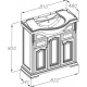Тумба с раковиной OPADIRIS Риспекто 80 белая
