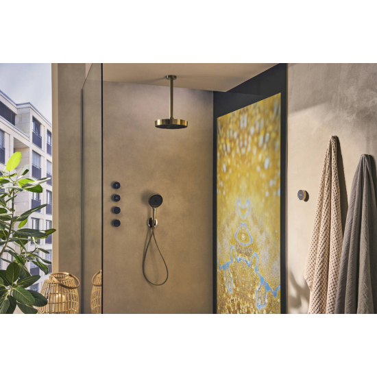 Лейка для душа HANSGROHE Rainfinity 130 26864140 шлифованная бронза