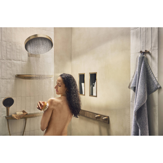 Лейка для душа HANSGROHE Rainfinity 130 26864140 шлифованная бронза