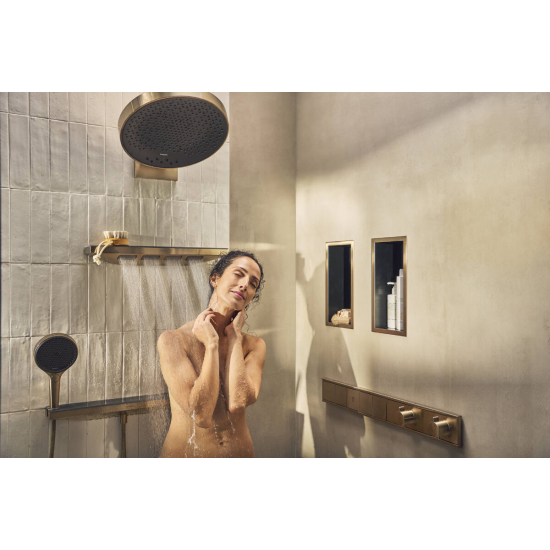 Лейка для душа HANSGROHE Rainfinity 130 26864140 шлифованная бронза