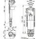 Сливной механизм ALCA PLAST SA2000S 3/8" CHROM хром нижняя подводка 