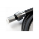 Шланг для душа TURBOFLEX ПВХ чёрный, длина 150 см