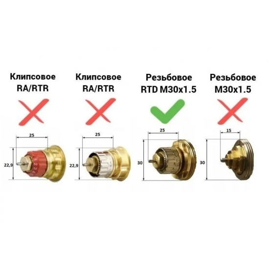 Термоголовка для радиатора DANFOSS RTD 3642 013L3642 RTD M30x1.5 (термоголовка с выносным датчиком)