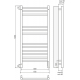 Полотенцесушитель электрический TERMINUS Аврора П12 500x1000