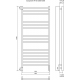 Полотенцесушитель электрический TERMINUS Сицилия П15 500x1300, sensor quick touch