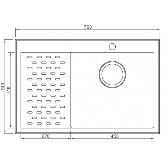 Мойка для кухни врезная SEAMAN Eco Marino SMB-7851PLS с крылом, вентиль-автомат