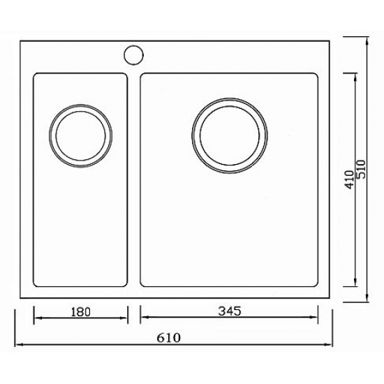 Мойка для кухни врезная SEAMAN Eco Marino SMB-6151DLS двухчашевая