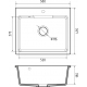 Мойка для кухни GRANFEST Urban UR-658 580х490 мм кварцевая, песочный