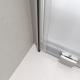 Душевая дверь в нишу BelBagno LUCE-BF-1-120-P-Cr стекло рифлёное, профиль хром