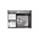 Мойка для кухни врезная AVINA HM 6048 (60*48 толщ 3 мм) ГРАФИТ + корзина и дозатор