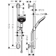 Душевой гарнитур HANSGROHE Raindance Select S 26322400 белый - хром