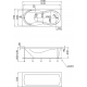 Акриловая ванна 1МАРКА  Enna 170x75 см, без опоры