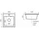 Мойка для кухни DOMACI Римини DG 45-51 460х520 мм кварцевая, серый