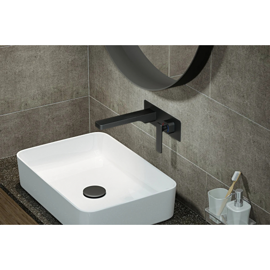 Смеситель для раковины TIMO Torne 4371/03SM С ВНУТРЕННЕЙ ЧАСТЬЮ чёрный