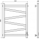Полотенцесушитель электрический МАРГРОИД Зигзаг 80x50 R чёрный матовый