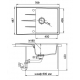 Мойка для кухни EWIGSTEIN Gerd 60F 1 чаша+крыло 769х487мм кварцевая, чёрный