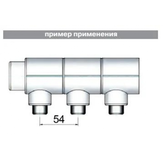 Тройник коллекторный PPR VALTEC 40х3/4"х40 наружная резьба, белый