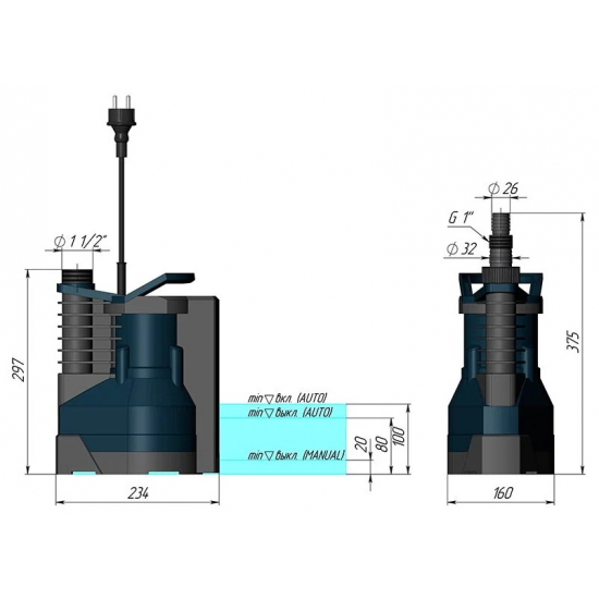 Дренажный насос UNIPUMP ARTSUB Q900 для чистой и грязной воды