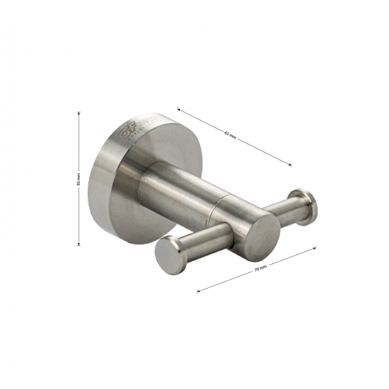 Крючок GFmark GF-80114 с 2 крючками нержавеющая сталь