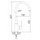 Смеситель для кухни с гибким изливом MIXLINE Plus City White ML33-098, белый/хром