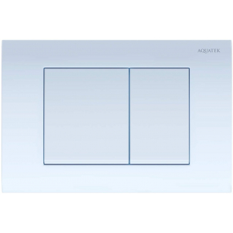 Кнопка для инсталляции AQUATEK PNS-0000001 (001AQ) белый глянец, пневматическая