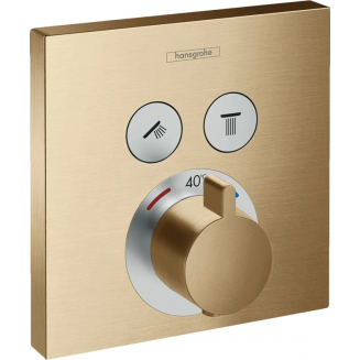 Термостатический смеситель встраиваемый HANSGROHE ShowerSelect 15763140 для душа, шлифованная бронза