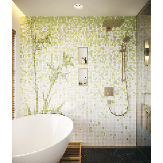 Термостатический смеситель встраиваемый HANSGROHE ShowerSelect 15763140 для душа, шлифованная бронза