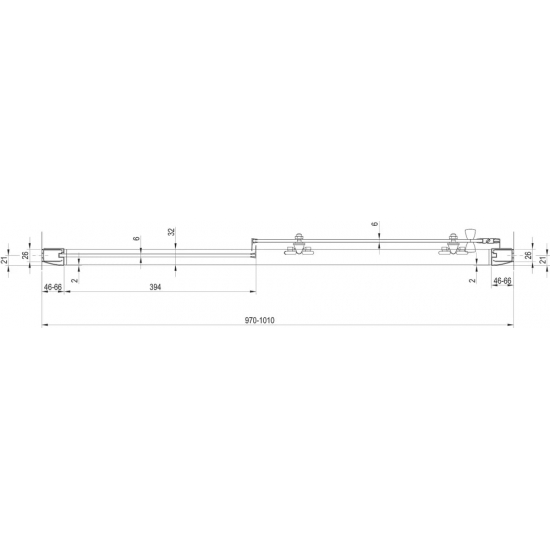 Душевая дверь в нишу RAVAK Blix BLDP2-100 100x190 стекло прозрачное, профиль хром