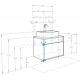 Тумба с раковиной АКВАТОН Лофт Урбан 65, раковина Mila 40