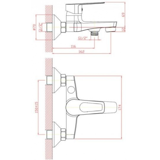 Смеситель для ванны MIXXUS PREMIUM Haman 009 EURO