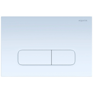 Кнопка для инсталляции AQUATEK PNS-0000006 (002AQ) белый глянец, пневматическая