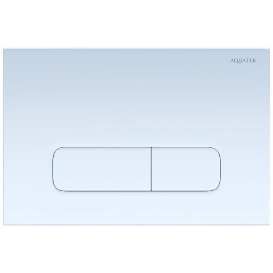 Кнопка для инсталляции AQUATEK PNS-0000006 (002AQ) белый глянец, пневматическая