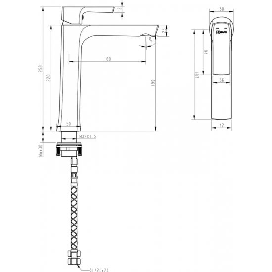 Смеситель для раковины LEMARK Ursus LM7209BL чёрный Смеситель для раковины LEMARK Ursus LM7209BL чёрный