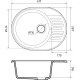 Мойка для кухни GRANFEST Quarz(ECO) Z58 чаша+крыло 617х480 мм кварцевая, белый