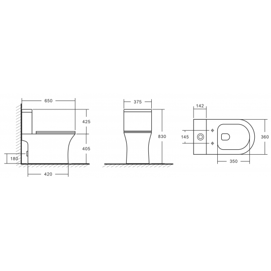 Унитаз компакт EVA GOLD A2801, микролифт, быстросъем