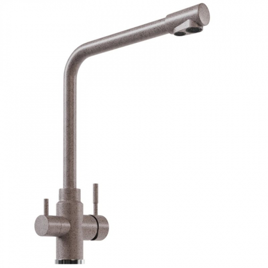 Смеситель для кухни MIXLINE ML-GS13 (302) с подключением к фильтру из нержавеющей стали, песочный