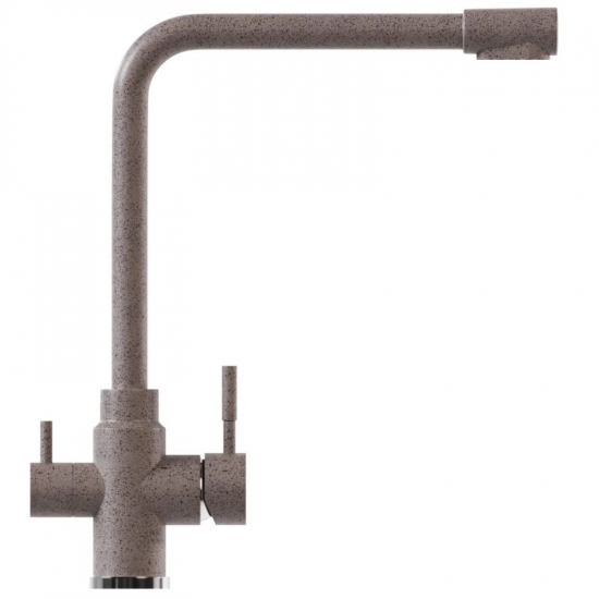 Смеситель для кухни MIXLINE ML-GS13 (302) с подключением к фильтру из нержавеющей стали, песочный