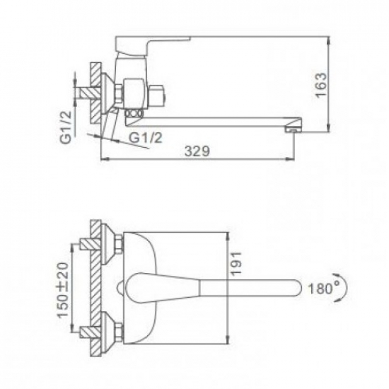 Смеситель для ванны FRAP F2230-4 бронза