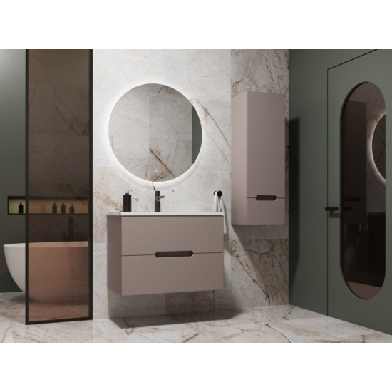 Тумба с раковиной STYLE LINE Матис 70 тауп тёмный подвесная, раковина Andrea Classic 70